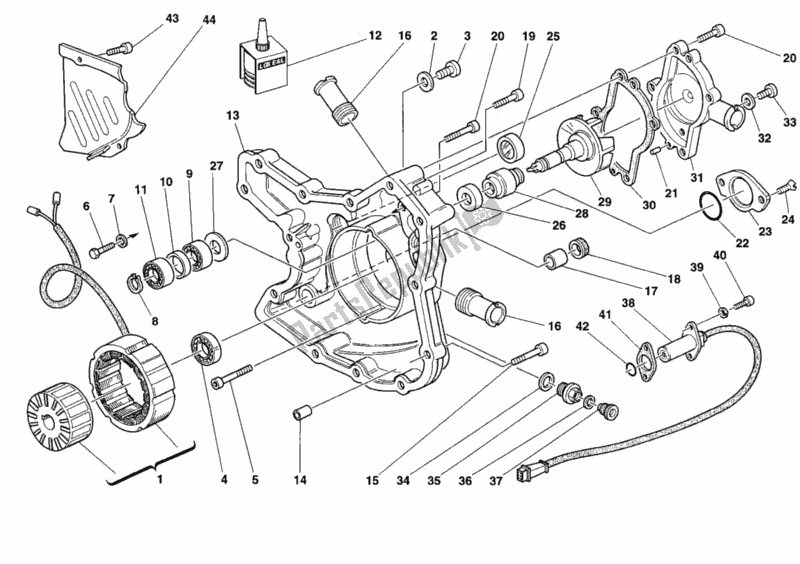 Todas as partes de Tampa Do Gerador do Ducati Superbike 916 Senna 1996